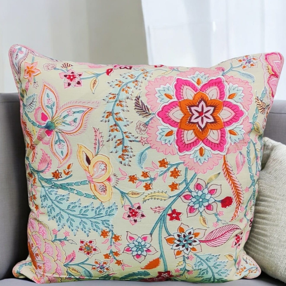 Anokhi quilted cushion cover