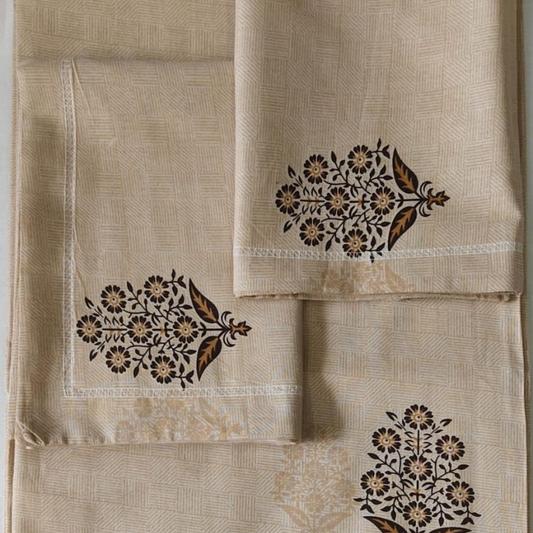 FLORAL LIGHT BROWN